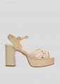 Sandalias de Plataforma LOLA CRUZ Mod.414P69BK natural