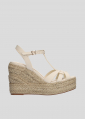 Sandalias de Plataforma LOLA CRUZ Mod.308P10BK off white