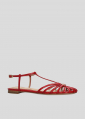 Sandalias Planas LOLA CRUZ Mod.138Z59BK rojo