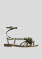 Sandalias Planas LOLA CRUZ Mod.036Z17BK verde kaki