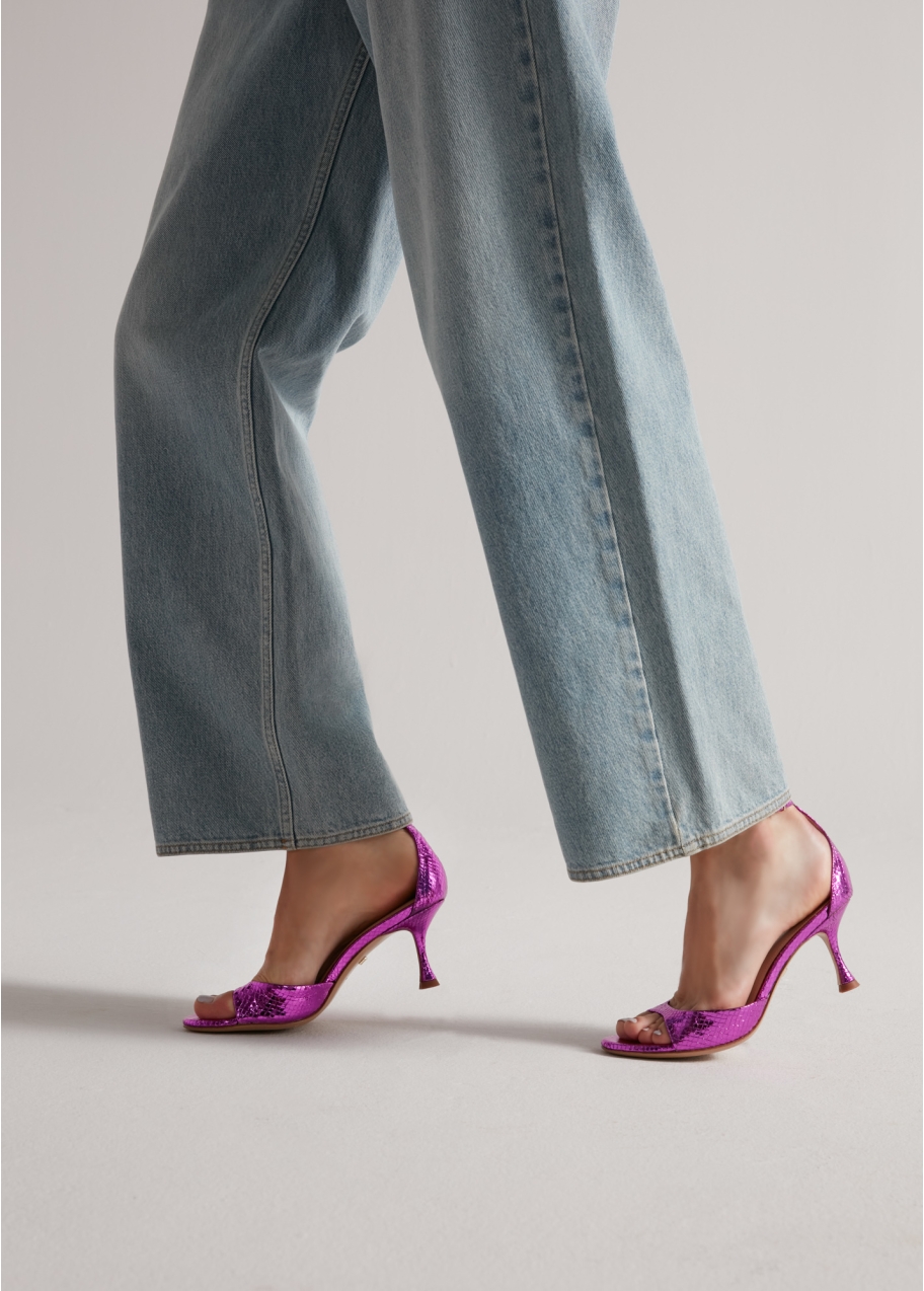 Heeled sandals for women Lola Cruz in leather. Style Kumala with