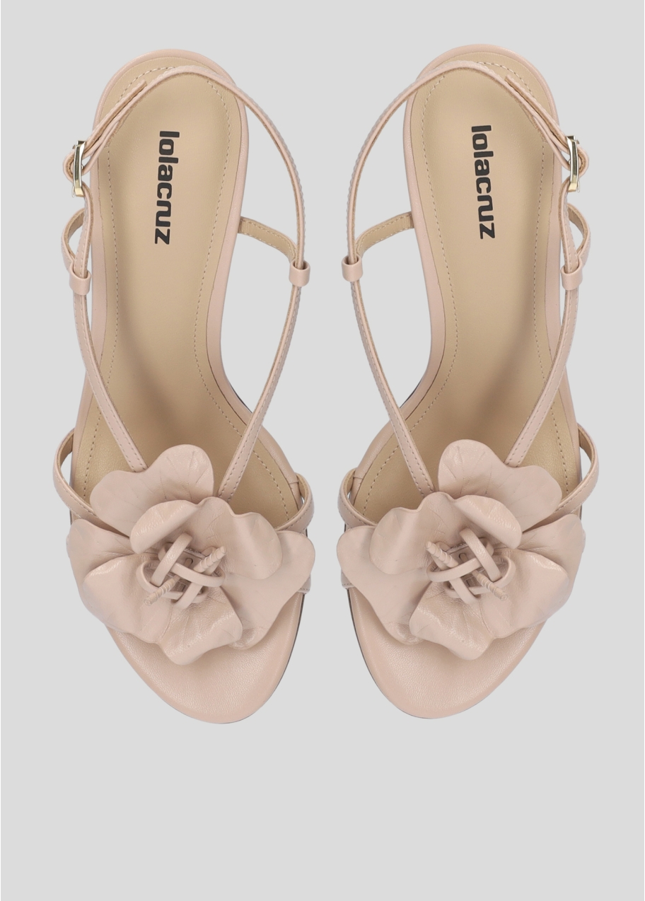 Heeled sandals for women Lola Cruz in leather. Style Tulipa Heel