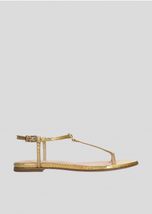 Sandalias Planas LOLA CRUZ Mod.024Z52BK oro