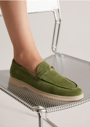 Slippers LOLA CRUZ Mod.096Z30BK verde oliva