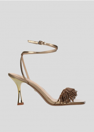 LOLA CRUZ Heeled sandals Mod. 073Z87BK gold