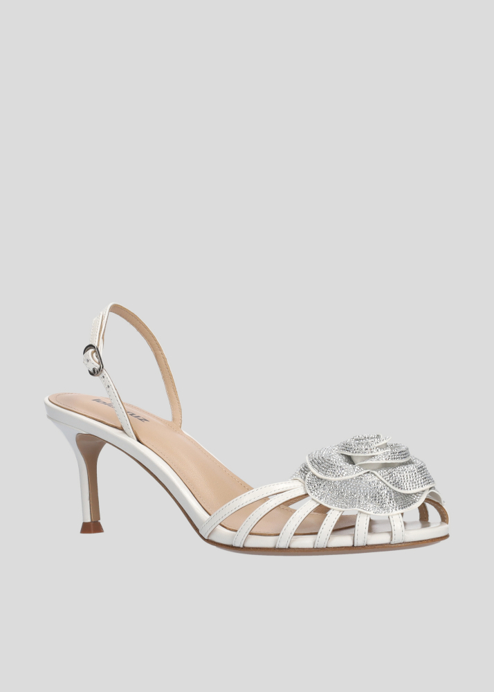 Sandalias Tacon LOLA CRUZ Mod.056Z13BK blanco