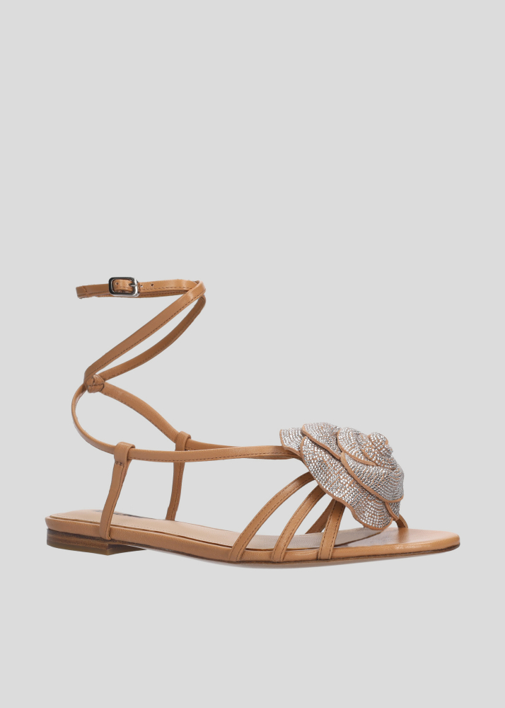 Sandalias Planas LOLA CRUZ Mod.057Z13BK camel