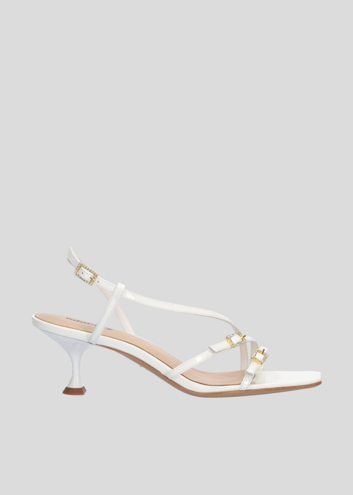 Sandalias Tacon LOLA CRUZ Mod.126Z20BK blanco