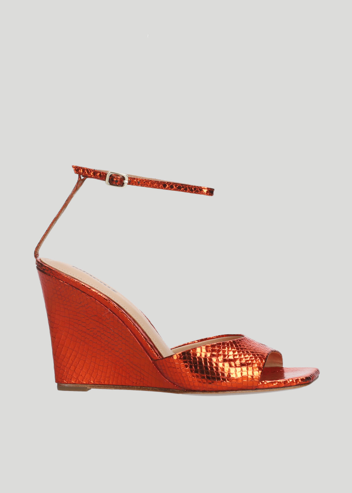 Sandalias Tacon LOLA CRUZ Mod.228Z51BK naranja