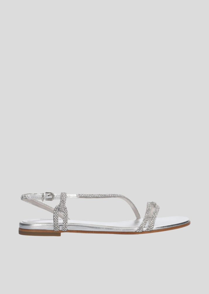 Sandalias Planas LOLA CRUZ Mod.272Z19BK plata