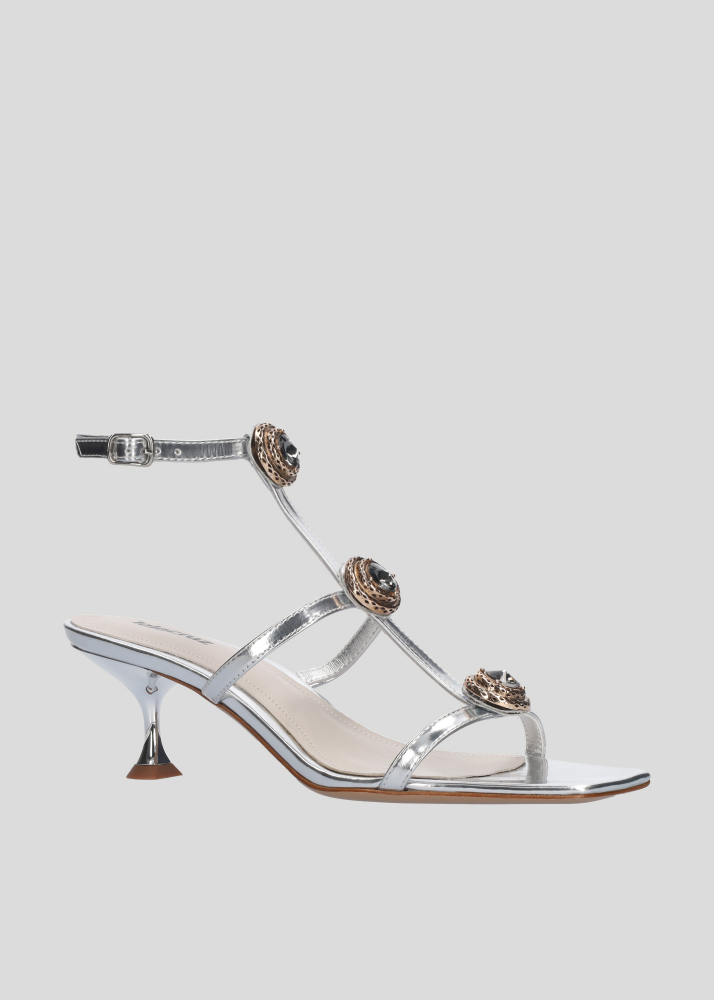 Sandalias Tacon LOLA CRUZ Mod.301Z17BK plata