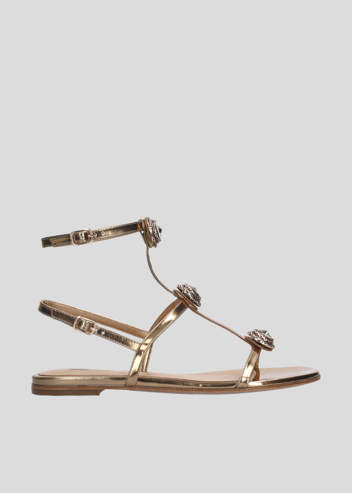 Sandalias Planas LOLA CRUZ Mod.302Z17BK bronce