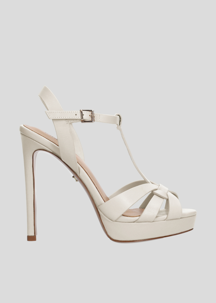 Sandalias de Plataforma LOLA CRUZ Mod.411P10BK off white