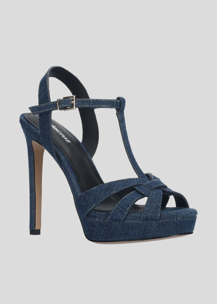 Sandalias de Plataforma LOLA CRUZ Mod.411P67BK jeans