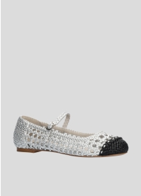 LOLA CRUZ Ballerinas Mod. 002Z15BK silver