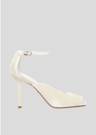 LOLA CRUZ Heeled sandals Mod. 010Z89BK white