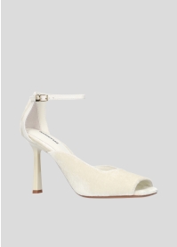LOLA CRUZ Heeled sandals Mod. 010Z89BK white