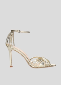 LOLA CRUZ Heeled sandals Mod. 021Z14BK platine