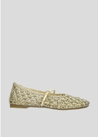 LOLA CRUZ Ballerinas Mod. 028Z14BK gold