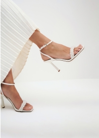 Sandalias Tacon LOLA CRUZ Mod.063Z00BK blanco