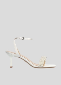 Sandalias Tacon LOLA CRUZ Mod.064Z00BK blanco