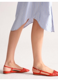LOLA CRUZ Ballerinas Mod. 064Z13BK red