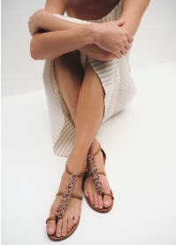 Sandalias Planas LOLA CRUZ Mod.065Z00BK cuero