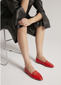 Zapatos planos LOLA CRUZ Mod.094Z13BK rojo