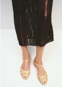 Sandalias Planas LOLA CRUZ Mod.138Z59BK vainilla