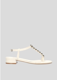 Sandalias Planas LOLA CRUZ Mod.144Z14BK off white