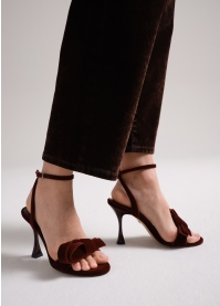 LOLA CRUZ Heeled sandals Mod. 184Z70BK red wine