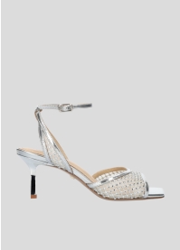 LOLA CRUZ Heeled sandals Mod. 190Z17BK silver