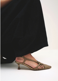 Salones LOLA CRUZ Mod.202Z14BK oro