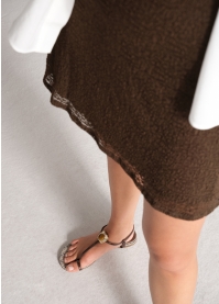 LOLA CRUZ Flat Sandals Mod. 207Z17BK dark brown