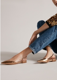 Zapatos planos LOLA CRUZ Mod.109Z17BK bronce