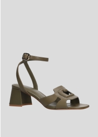 LOLA CRUZ Heeled sandals Mod. 284Z10BK kaki green