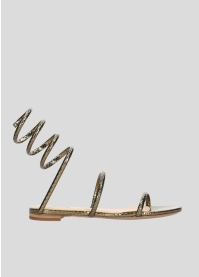 LOLA CRUZ Flat Sandals Mod. 343Z51BK kaki green