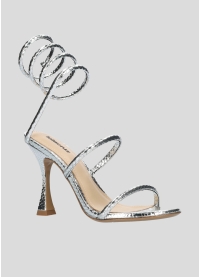 LOLA CRUZ Heeled sandals Mod. 346Z51BK silver