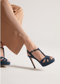 Sandalias de Plataforma LOLA CRUZ Mod.411P67BK jeans