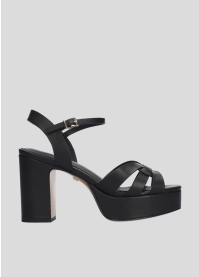LOLA CRUZ Platform Sandals Mod. 414P10BK black