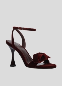 LOLA CRUZ Heeled sandals Mod. 184Z70BK red wine