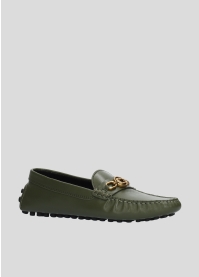 LOLA CRUZ Loafers Mod. 103Z10FS olive green