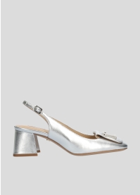 LOLA CRUZ Heleed shoes Mod. 082Z19BK silver