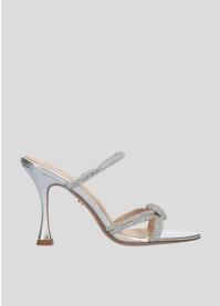 LOLA CRUZ Heeled sandals Mod. 263Z19BK silver