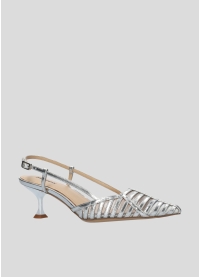 LOLA CRUZ Heleed shoes Mod. 063Z17BK silver