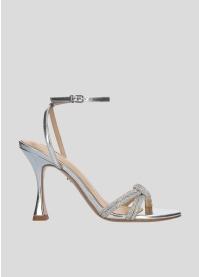 LOLA CRUZ Heeled sandals Mod. 264Z17BK silver