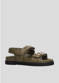 LOLA CRUZ Flat shoes Mod. 316Z13BK kaki green
