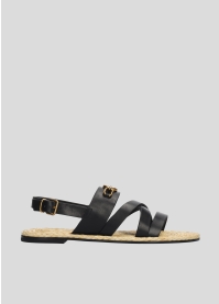 LOLA CRUZ Flat Sandals Mod. 171Z10BK black