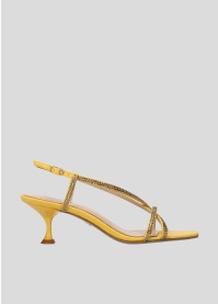 LOLA CRUZ Heeled sandals Mod. 011Z75BK yellow