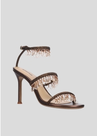 LOLA CRUZ Heeled sandals Mod. 016Z00BK dark brown